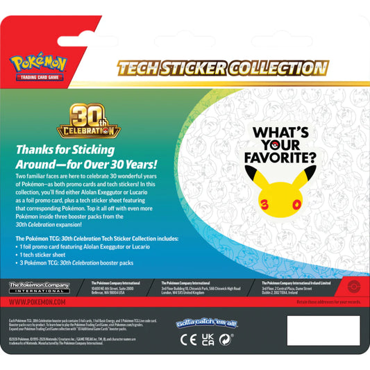 30th Celebration Tech Sticker Collection Alolan Exeggutor