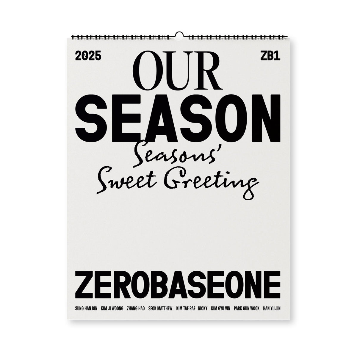 ZEROBASEONE - 2025 WALL CALENDAR - OUR Season
