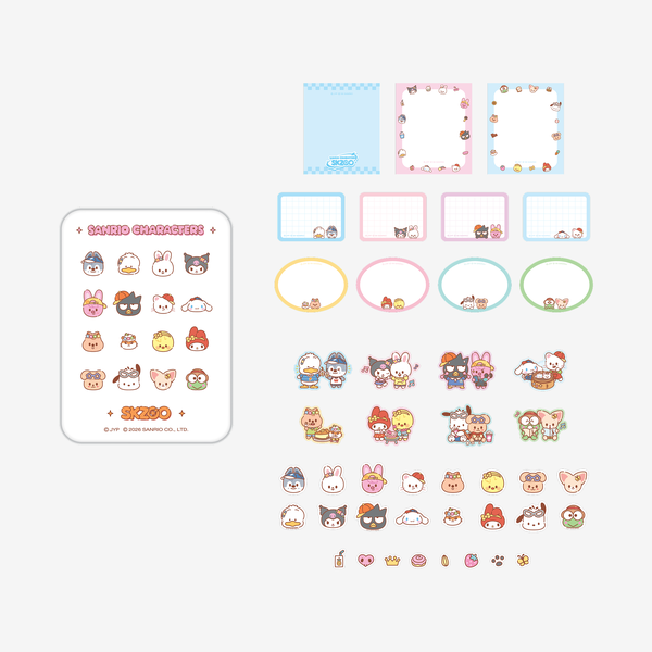 STRAY KIDS - TIN CASE STICKY NOTE SET - SKZOO X SANRIO CHARACTERS