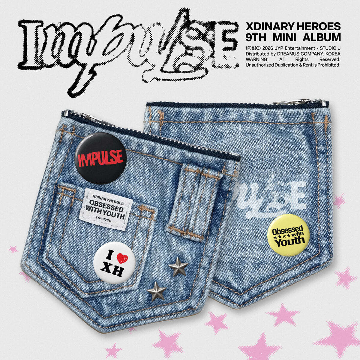 Xdinary Heroes - IMPULSE - DENIM POUCH Version