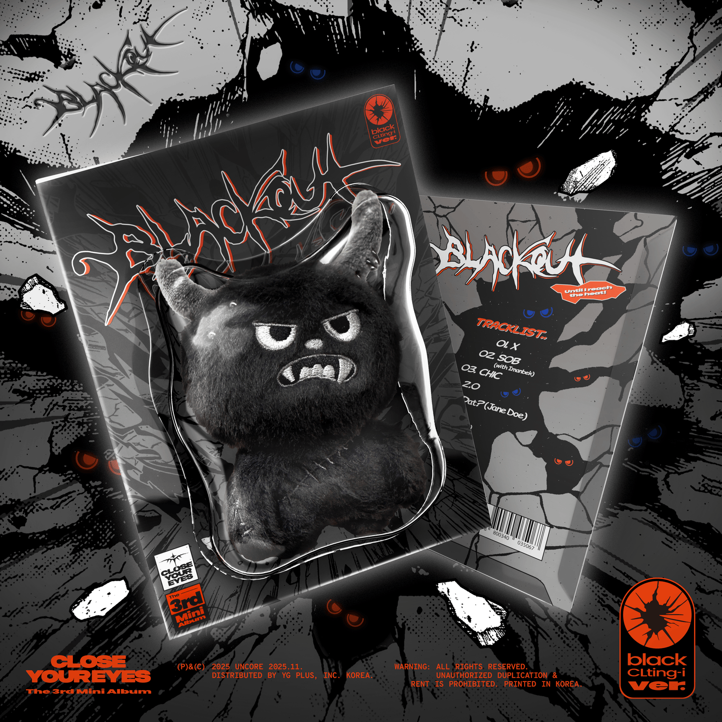 CLOSE YOUR EYES - 3rd Mini Album [blackout] black CLting-I Ver.