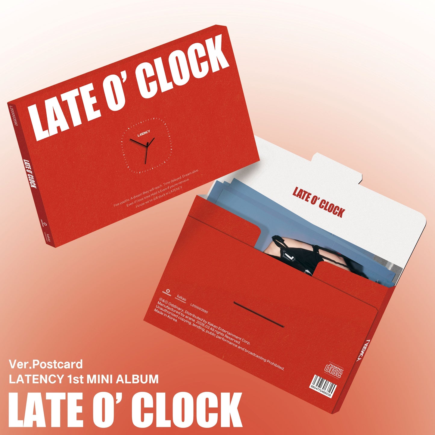 LATENCY - LATE O' CLOCK - Postcard Version