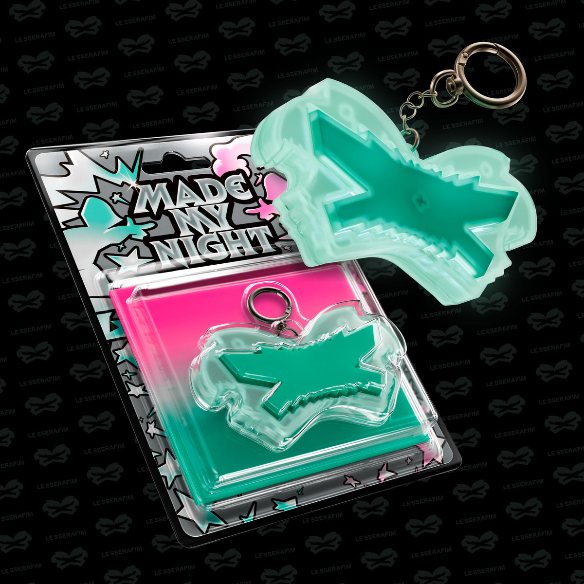 LE SSERAFIM - Made My Night - Glow Clicker Keychain